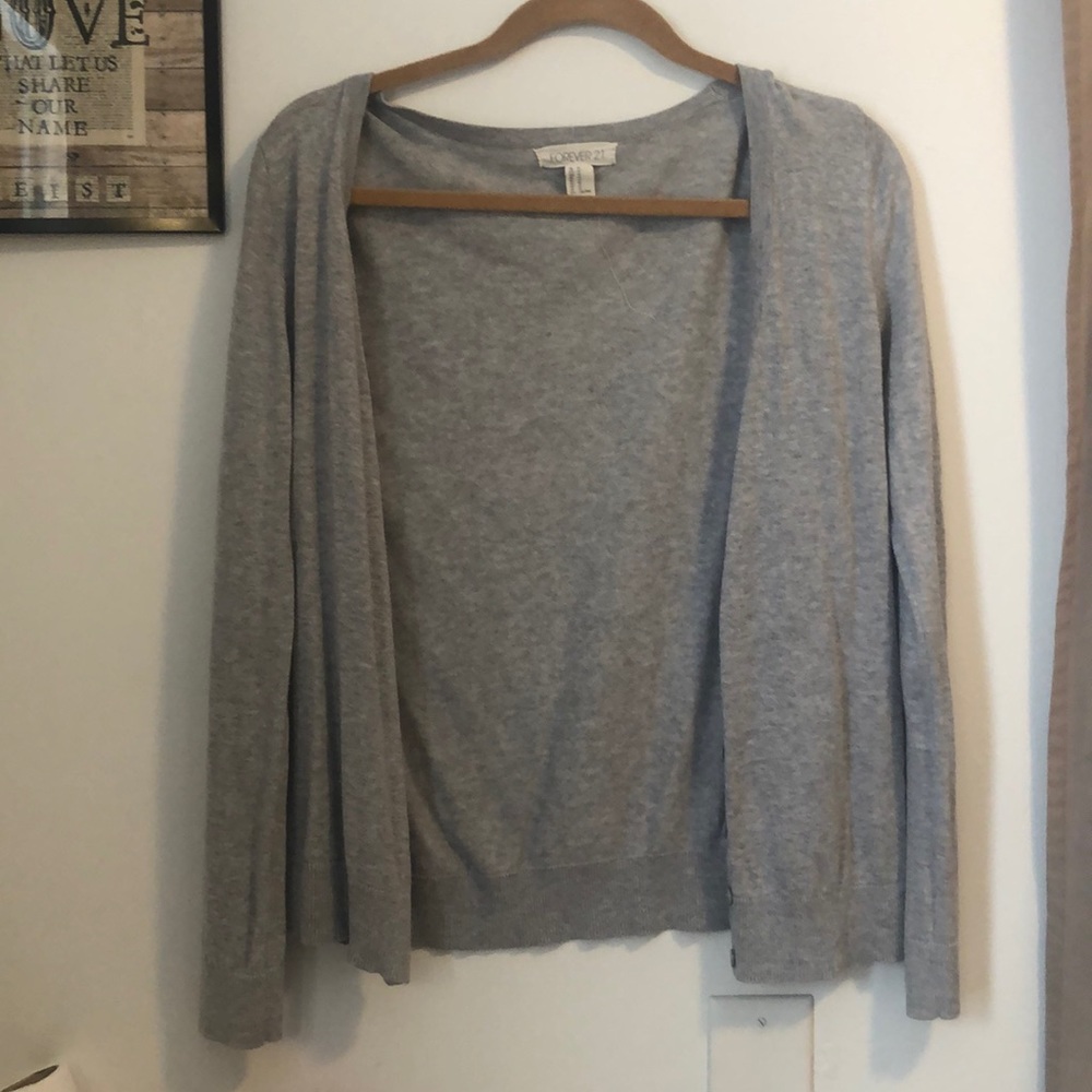 Gray forever 21 cardigan